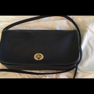 Coach Navy blue leather purse